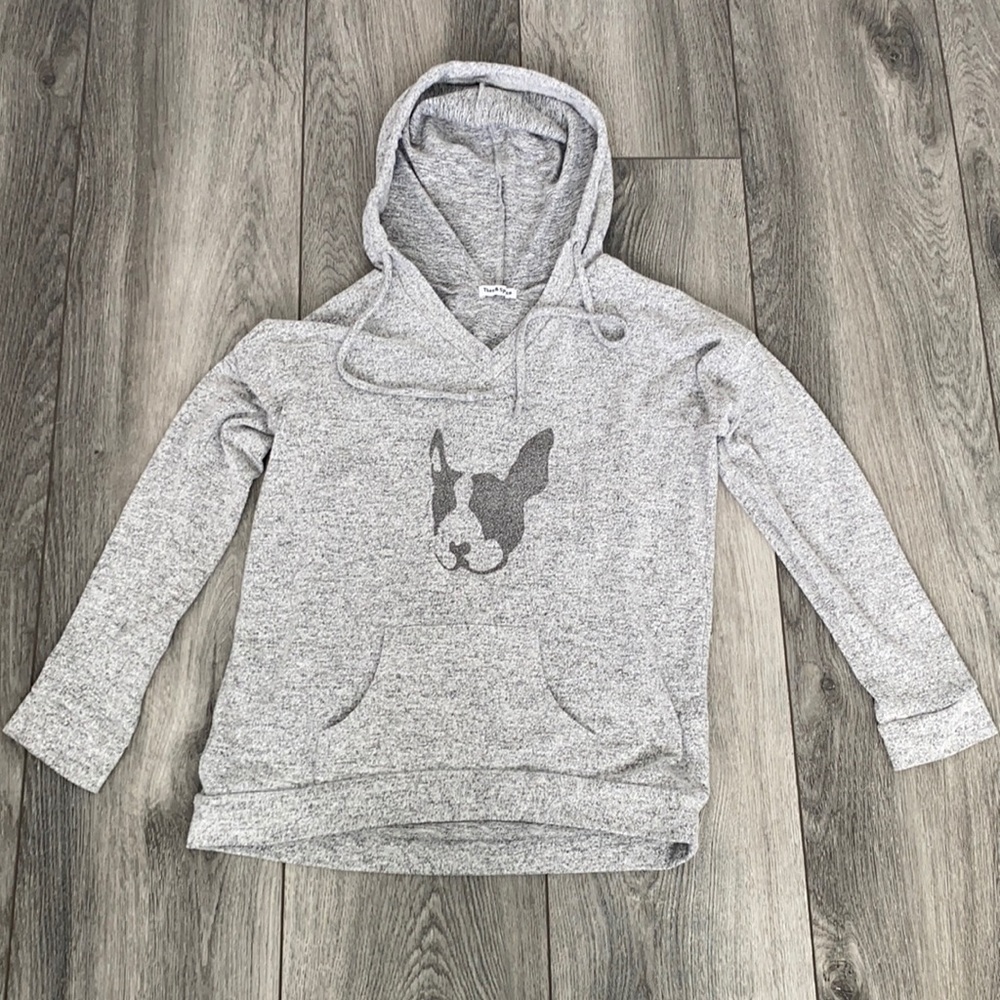 Gray Dog Hoodie